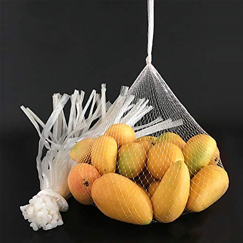 100Pcs 24'' White Mesh Produce Bags for Onions & Seafood