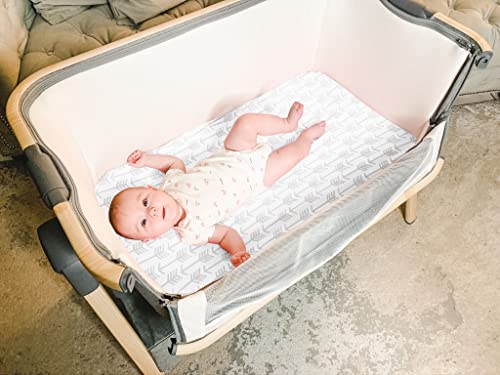 BaeBae Goods Bassinet Fitted Sheets - 4 Pack Soft Jersey Knit Bedding