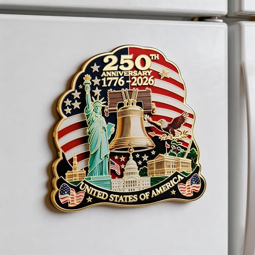 250th Anniversary USA Fridge Magnet - Statue of Liberty & Eagle