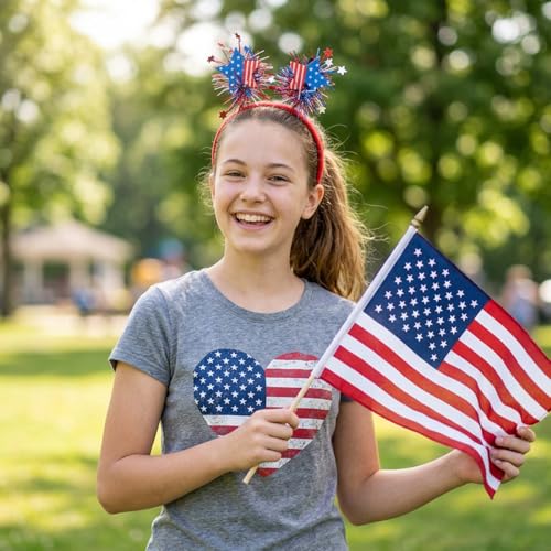 4th of July Patriotic Star Headband USA Flag Hair Accessory