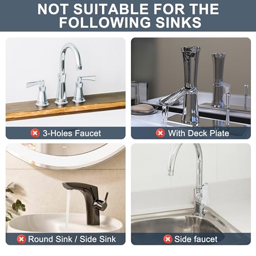 Gosmol Silicone Kitchen Sink Splash Guard - 14.6x5.7 Inch Faucet Drip Mat