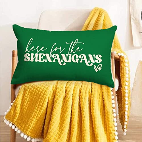 GAGEC St. Patrick's Day Pillow Cover 12x20 Inch Green Decor
