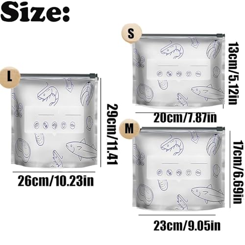 Reusable Aluminum Foil Storage Bags - Resealable Vacuum Pouches (30PCS)