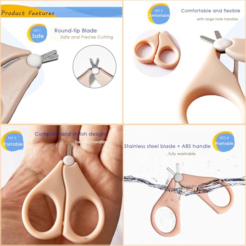 Colorful Elastic Hair Bands Set with Safe Rubber Band Cutter Scissors
