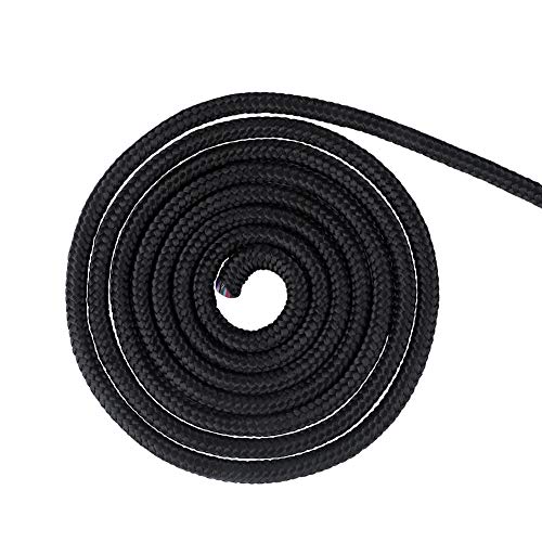jijAcraft 30M Black Nylon Rope - Heavy Duty Twisted Cord for Camping & Garden