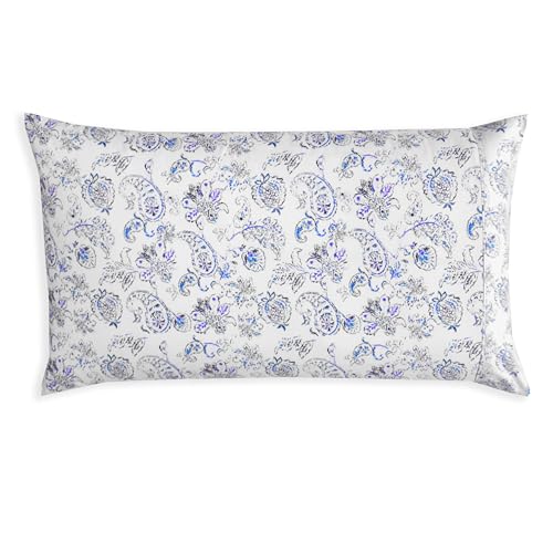 Elegant Comfort Paisley Pillowcase Set - 2 Premium Microfiber Covers, Midnight Blue