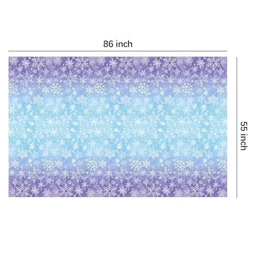Winter Snowflake Tablecloth - 86 x 55 Inch Party Decoration