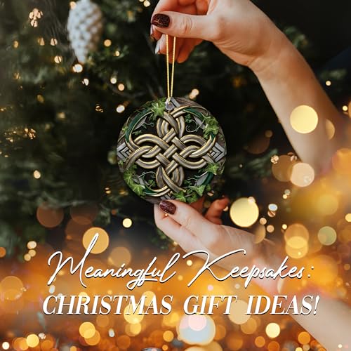 Celtic Knot Christmas Ornament – Irish Ceramic Décor 2025