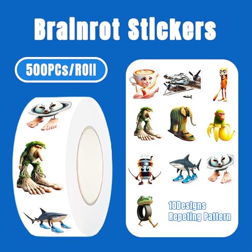 1000 AI-Designed Italian Brainrot Stickers - Waterproof Vinyl