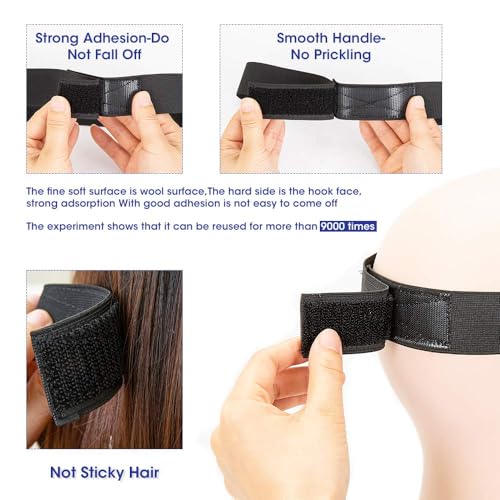 3Pcs Elastic Wig Melt Band 3.5cm Width Adjustable Edge Laying Band Set