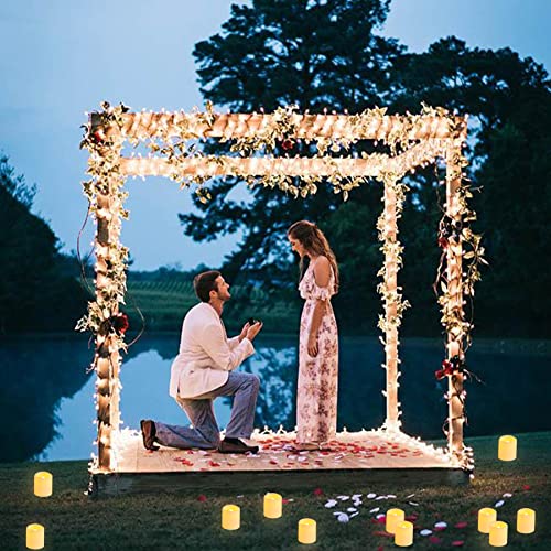 72 Pack Battery Operated Flameless LED Tea Lights - Flickering Votive Candles for Wedding Halloween Christmas