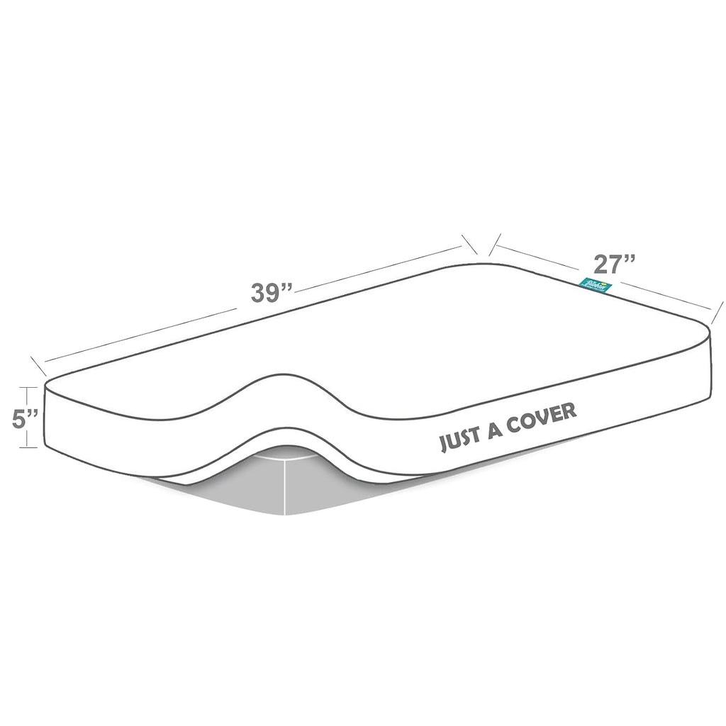 Skiennix Pack and Play Mattress Pad - Waterproof Quilted Sheets | 39" x 27" Fitted, Black