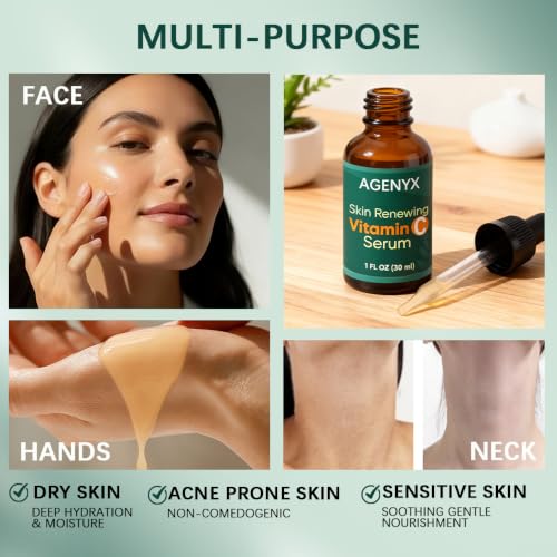 Agenyx Vitamin C Serum for Face with Hyaluronic Acid & Niacinamide