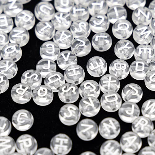 1400 PCS Acrylic Letter Beads - 4x7mm Alphabet Beads for Jewelry Making