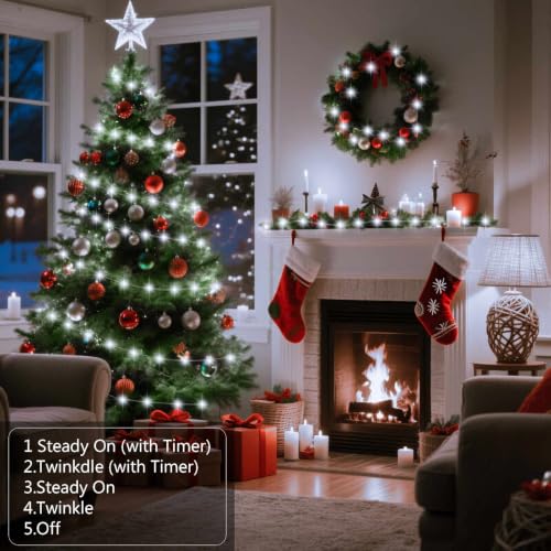 Cool White Battery Operated Fairy Lights 4 Pack with 5 Modes - Twinkle String Lights