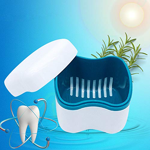 LOVEWEE Denture Case with Rinsing Basket and Retainer Cleaning Box