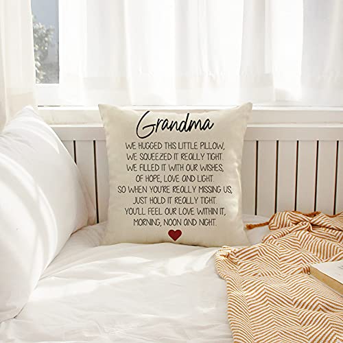 Farmhouse Decorative Pillow Cover for Grandma - 18x18 Inch