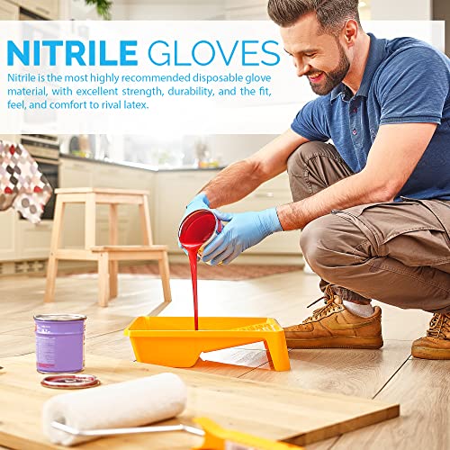 UniGroup Care Nitrile Gloves Large - 100 Pcs Disposable Powder-Free 3 Mil
