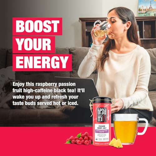 Tiesta Tea Passion Berry Jolt - Raspberry Passion Fruit Black Tea, 50 Cups
