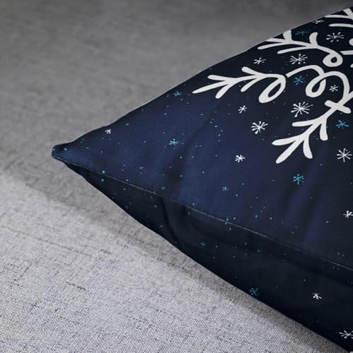 Emvency Christmas Snow Throw Pillow Covers, 20x20 Inch, Set of 2