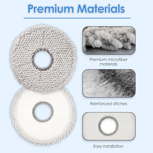 COWINORY 6-Pack T30S Mop Pads for Ecovacs Deebot T30 Pro, X2, X1, T10