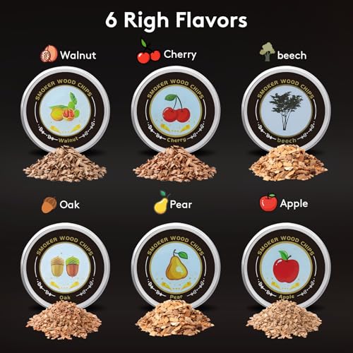 SUNCHARM Electric Cocktail Smoker Kit with 6 Wood Chip Flavors & USB Charger