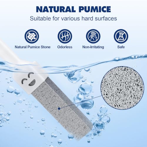 Navona 8 Pack Toilet Cleaning Pumice Stones with 2 Handles