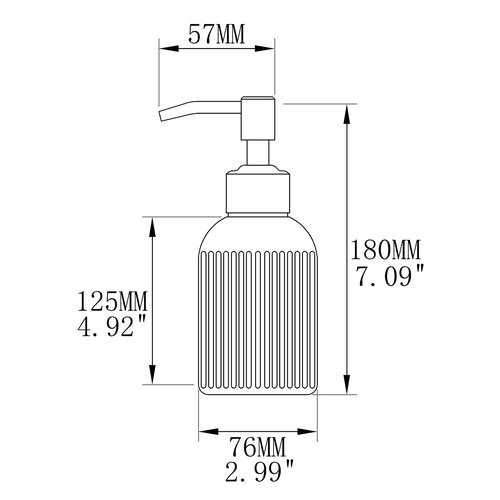 16 OZ Amber Glass Soap Dispenser, Amber Stripe Bathroom Hand Soap Dispensers with Stainless Steel Bronze Pump,Brown Glass Kitchen Hand Soap Dispenser with Oil Rubbed Bronze Pump