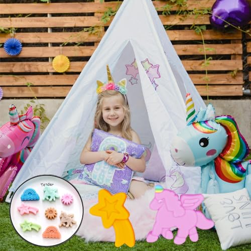 BENEKIY 8-Cavity Unicorn Silicone Molds - 2 Pack 3D Baking Tray for Kids
