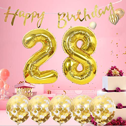 Gold 60th Birthday Decoration Kit with Banner & Balloons