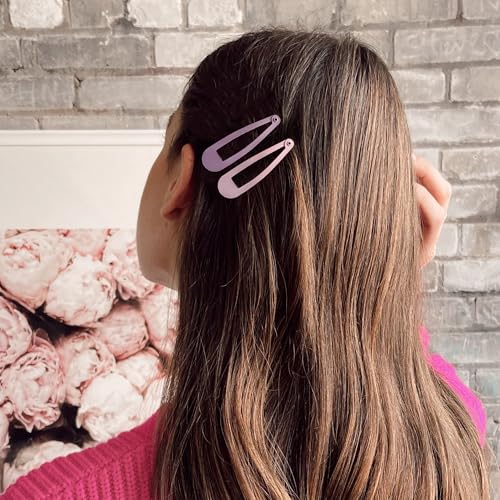 Cptots 48 Pcs Small Metal Snap Hair Clips Water Drop Barrettes for Women
