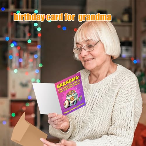 Funny Birthday Card for Grandma | No Rules Joke Design, 5x7