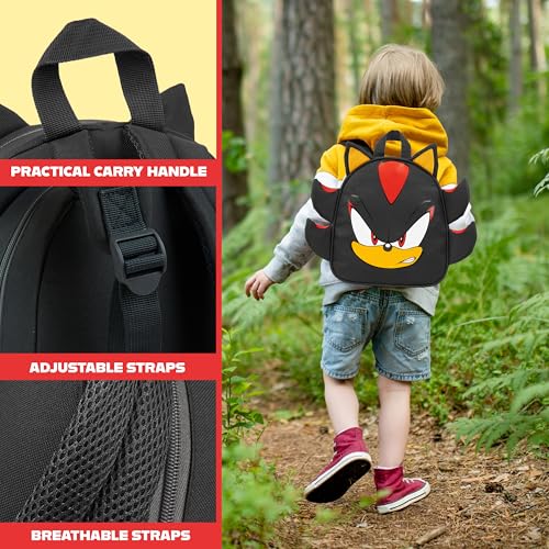 Sonic The Hedgehog Backpack Kids Toddlers 10x9¡± Daypack Rucksack for Preschool School Supplies Gamer Gifts for Boys (Grey Shadow)