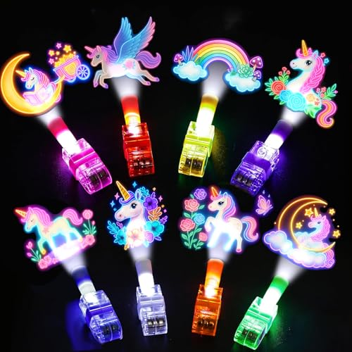 CHSLtmxq 24PCS Unicorn Party Favors Finger Lights - Neon Glow Goodie Bag Stuffers