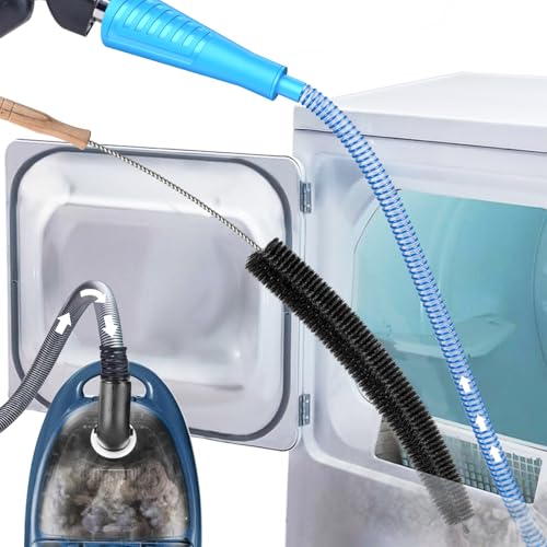 Sealegend Dryer Vent Cleaner Kit - Flexible Vacuum Hose & Brush (Blue)