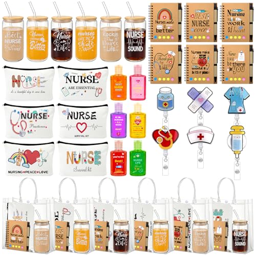 Nurse Gift Set with Cups Notebooks Pen Badge Reel & More - Appreciation Gifts