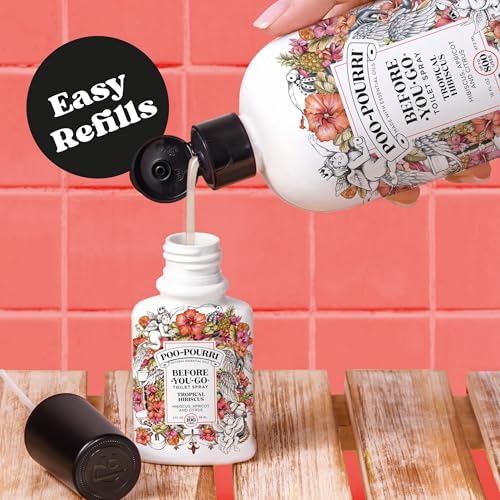 Poo-Pourri Before-You-Go Toilet Spray Refill, Tropical Hibiscus, 16 Fl Oz