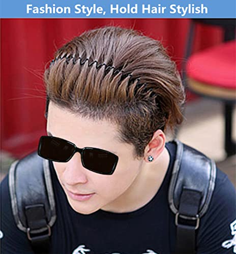 Metal Hairband 2 PCS - Unisex Elastic Non-Slip Wavy Headband for Sports