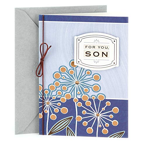 Hallmark Birthday Card for Son - For You, Son - Flowers Design with Gems