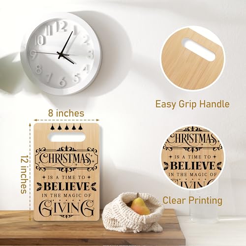 Christmas Cutting Board - Holiday Charcuterie Bamboo Serving Platter - Christmas Is A Time To Believe