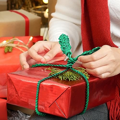 Green Christmas Garland Twist Ties Set - 20 Pcs, 20 and 16 Inches