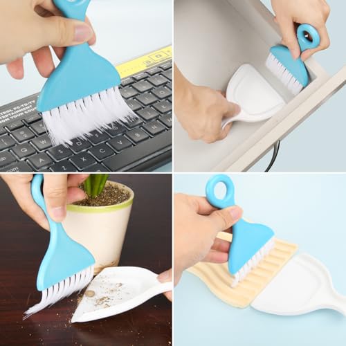 Easecos 3-Piece Mini Dustpan and Hand Broom Set for Desktop and Keyboard