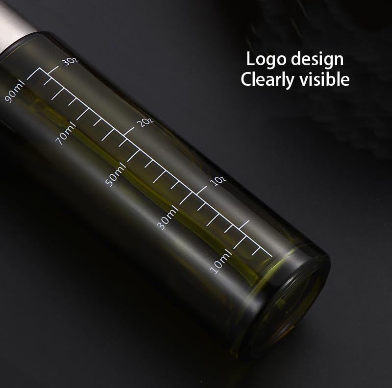 NIKKIER 100ml Oil Sprayer for Cooking - Blackish Green Olive Oil Spritzer