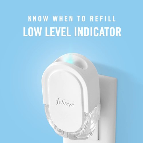 Febreze Plug-In Air Freshener - Linen & Sky Scent Odor Eliminator | 1 Warmer + 2 Oil Refills