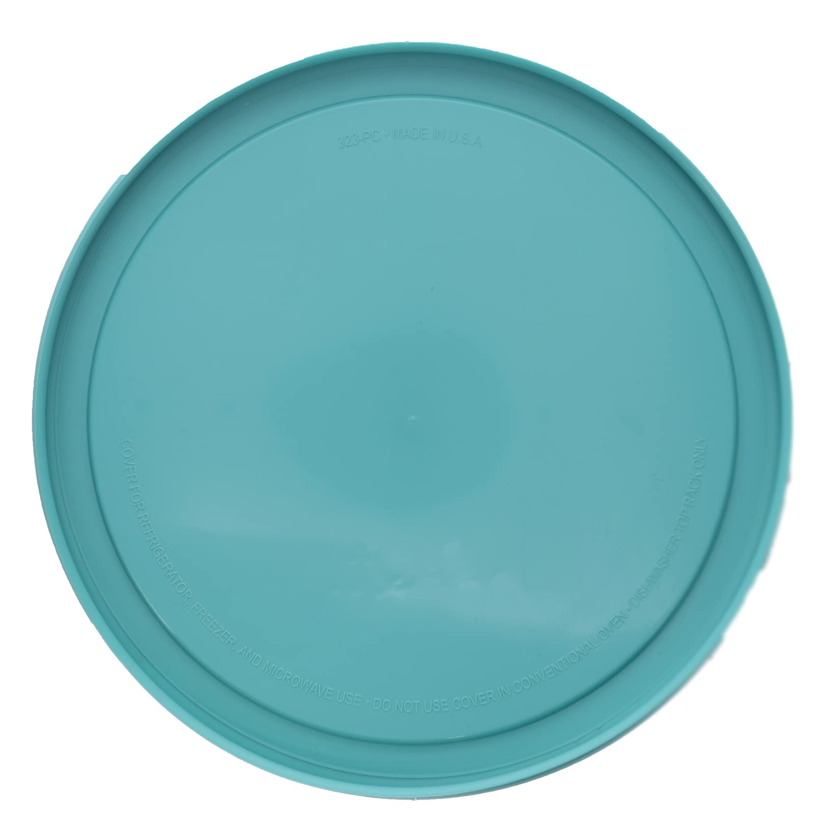 Pyrex 323-PC 1.5qt Sun Bleach Turquoise Mixing Bowl Food Storage Replacement Lids (2-Pack) - Made in USA