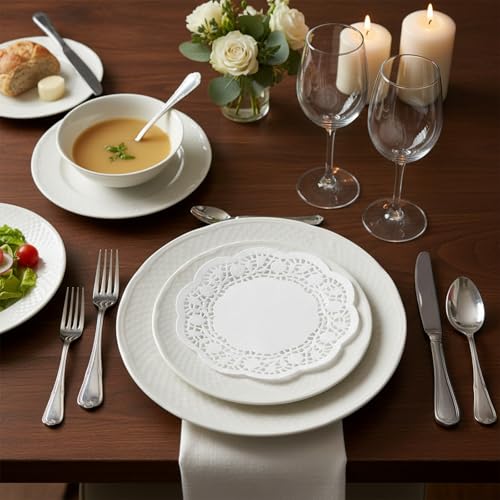 150 Pcs 5.5 Inch White Paper Doilies for Parties and Crafts