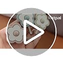 Green Cute Floret Utility Hooks - Heavy Duty, Waterproof, 5 Pack