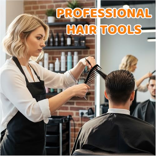10-Piece Professional Plastic Hair Comb Set for Thick Hair Detangling