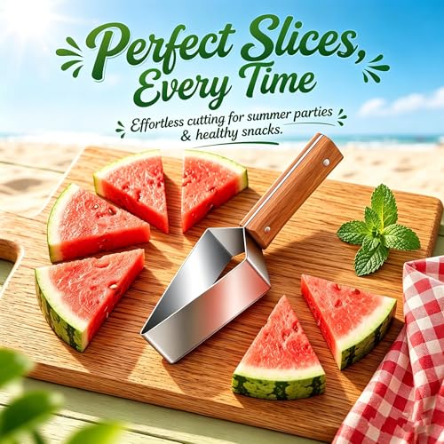 Stainless Steel Triangle Watermelon Cutter - 2 Pack Slicer Set