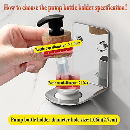BiJun Wall-Mounted Soap Dispenser Holder - Black 2 Pack
